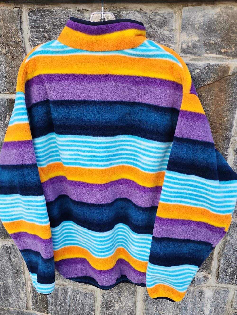 Patagonia Synchilla Men’s Zip-Up Fleece Jacket - Purple, Teal, Navy, Yellow L - Picture 11 of 12